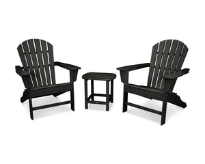 POLYWOOD® South Beach Adirondack 3-Piece Set - Black