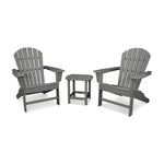 POLYWOOD® South Beach Adirondack 3-Piece Set - Slate Grey