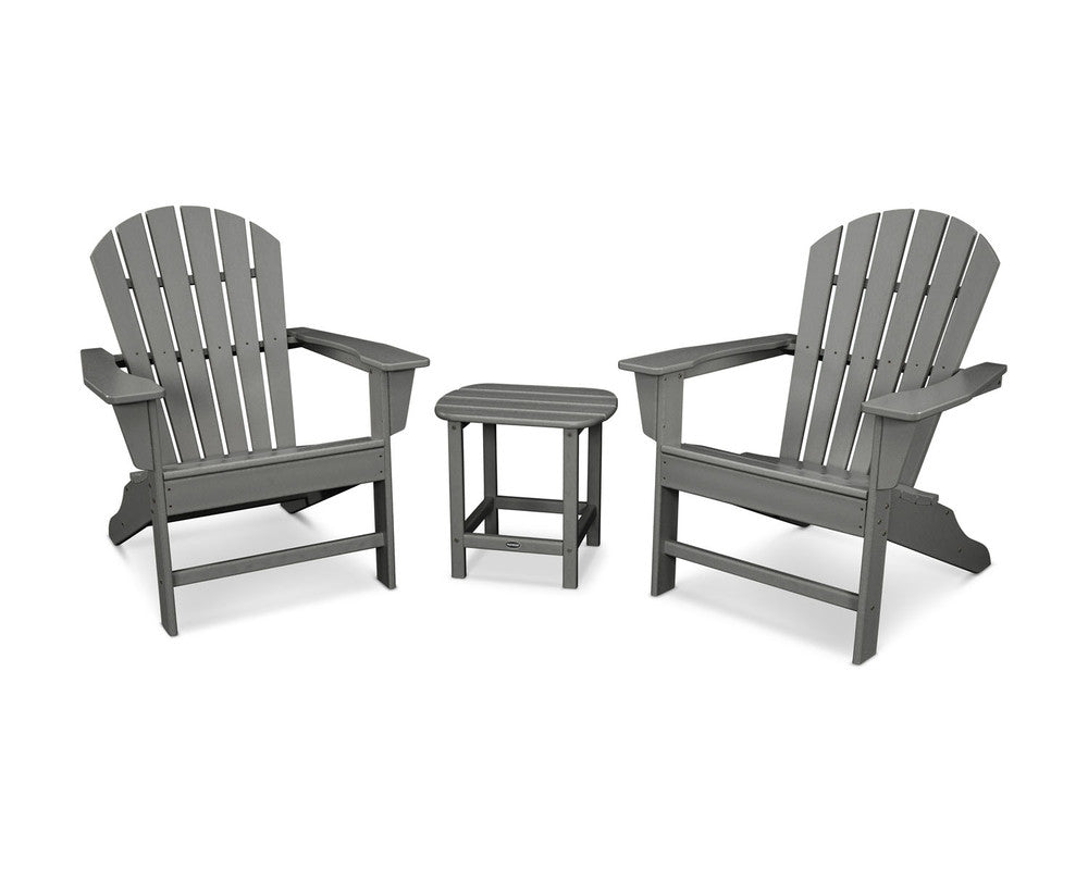 POLYWOOD® South Beach Adirondack 3-Piece Set - Slate Grey