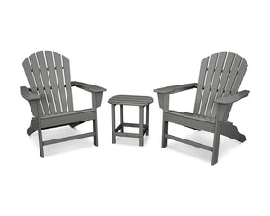 POLYWOOD® South Beach Adirondack 3-Piece Set - Slate Grey