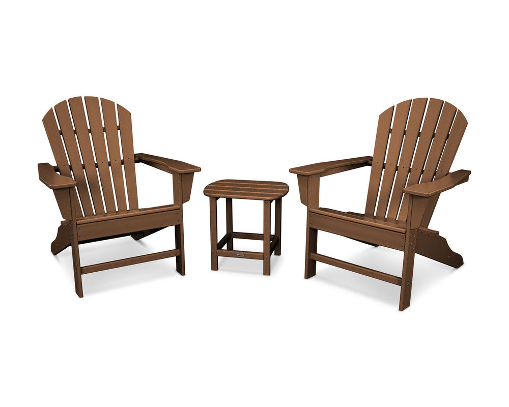 POLYWOOD® South Beach Adirondack 3-Piece Set - Teak