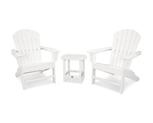 POLYWOOD® South Beach Adirondack 3-Piece Set - White