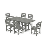 POLYWOOD® Lakeside 7-Piece Farmhouse Dining Set - Slate Grey