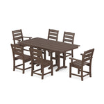 POLYWOOD® Lakeside 7-Piece Farmhouse Dining Set - Mahogany