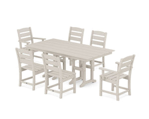 POLYWOOD® Lakeside 7-Piece Farmhouse Dining Set - Sand