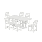 POLYWOOD® Lakeside 7-Piece Farmhouse Dining Set - White