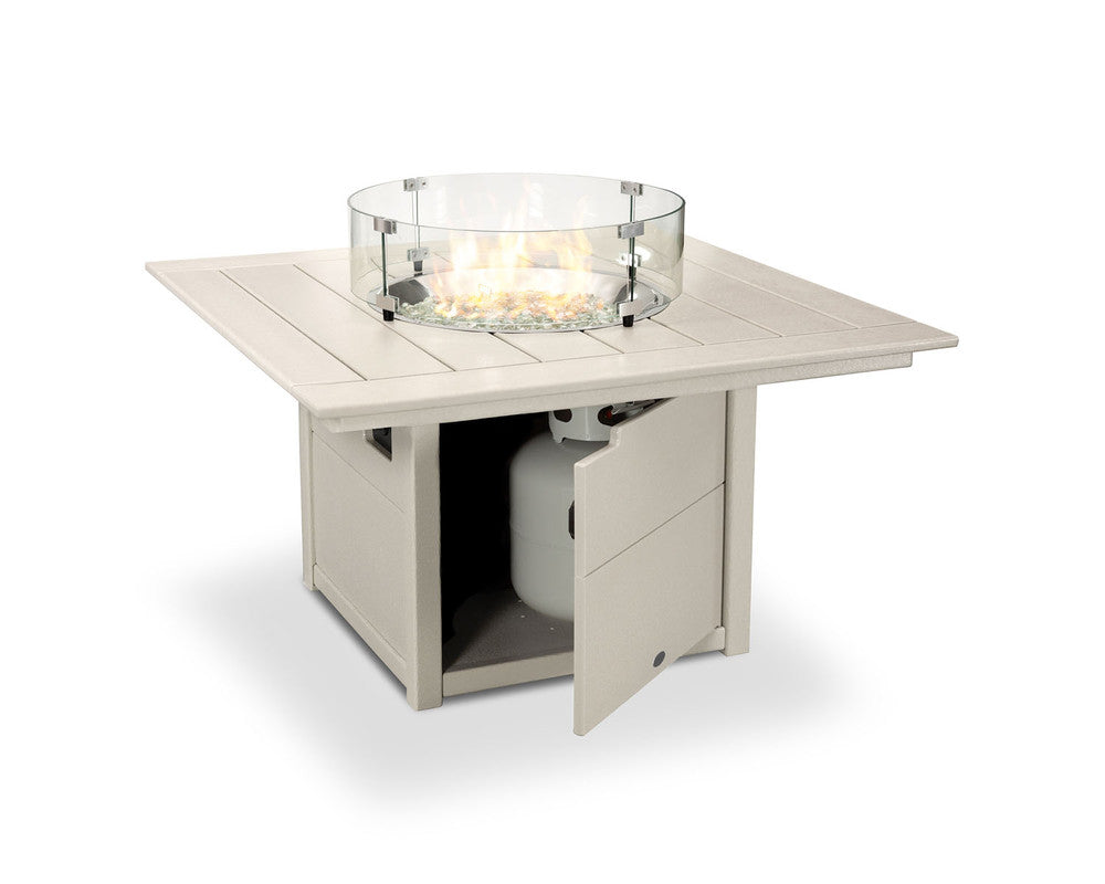 POLYWOOD® Square 42" Fire Pit Table - Sand