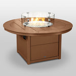 POLYWOOD® Round 48" Fire Pit Table - Teak