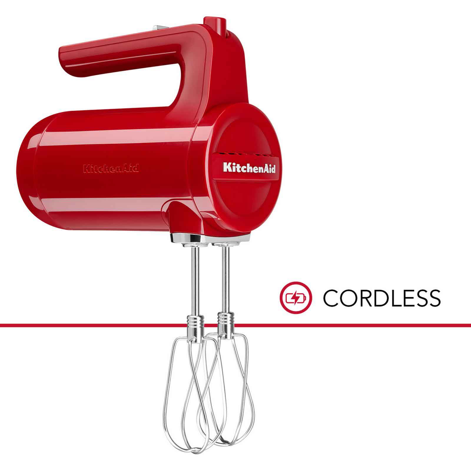 KitchenAid® Empire Red 7 Speed Cordless Hand Mixer - KHMB732ER