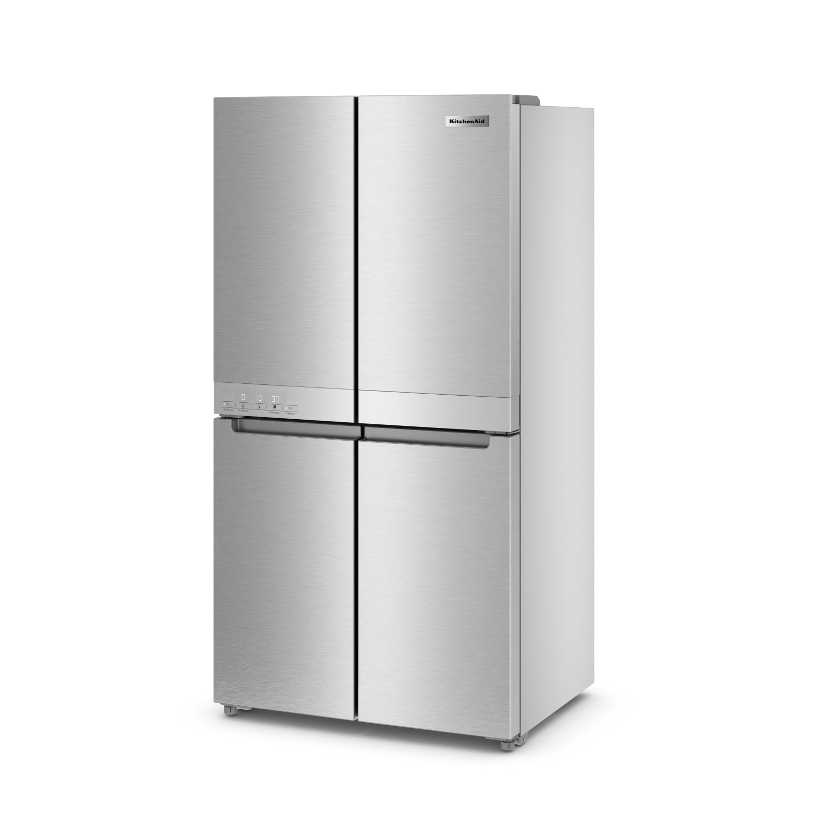 KitchenAid PrintShield™ Stainless Finish 4 Door Refrigerator (19.40 Cu Ft) - KRQC506MPS