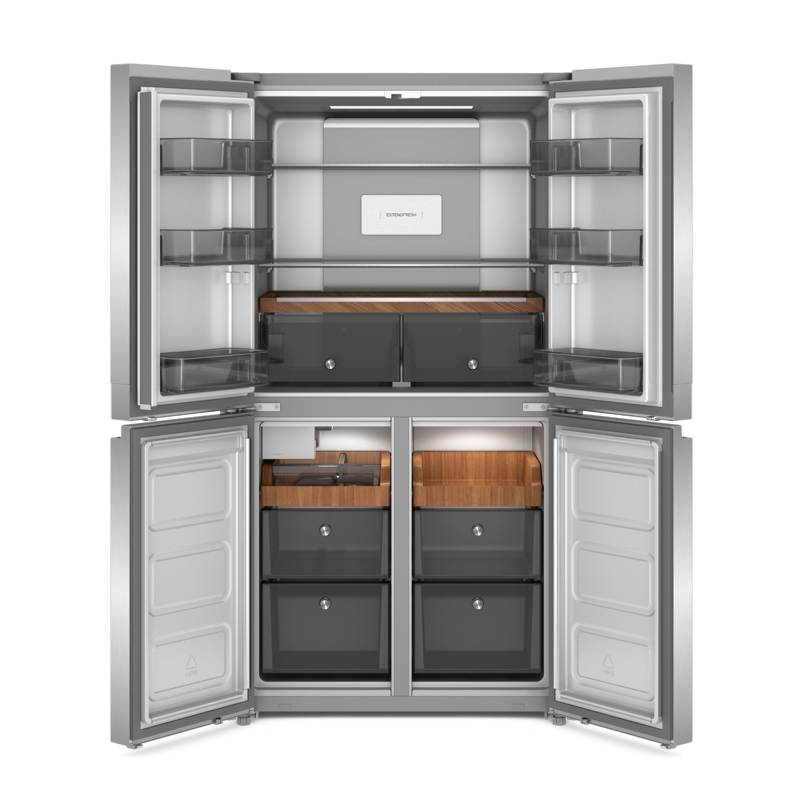 KitchenAid PrintShield™ Stainless Finish 4 Door Refrigerator (19.40 Cu Ft) - KRQC506MPS