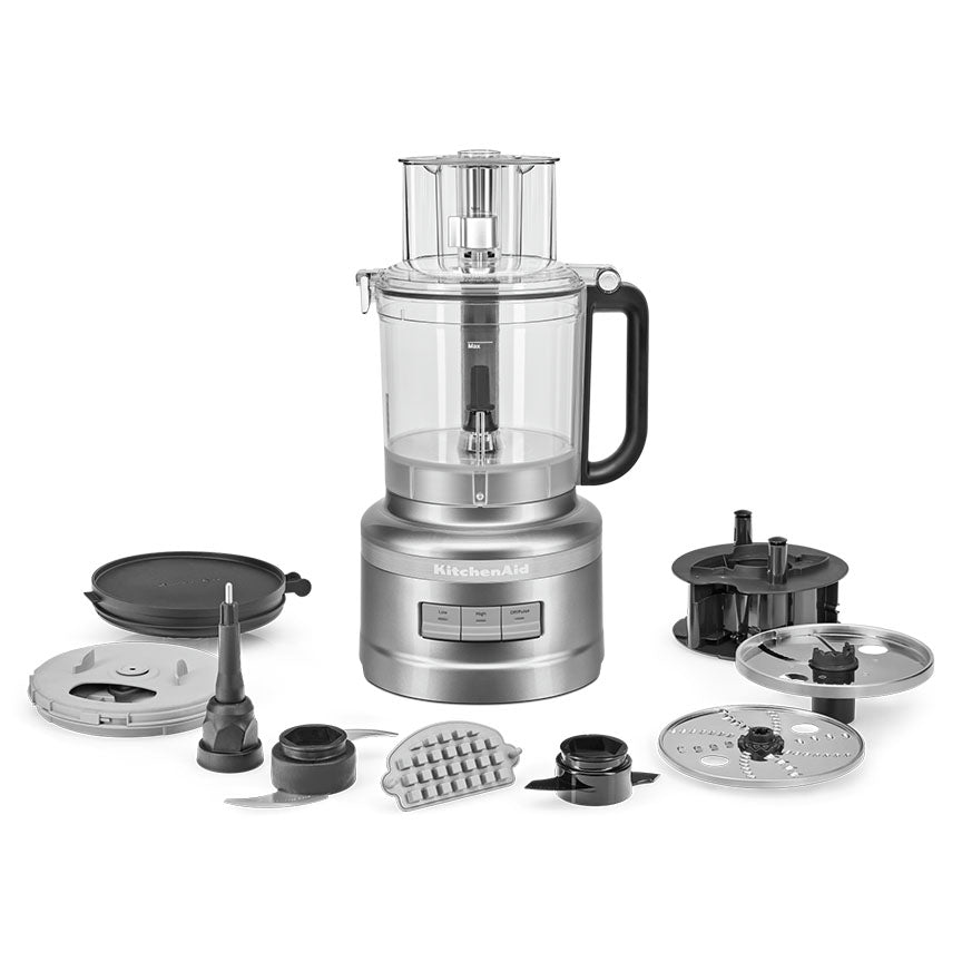 KitchenAid® Contour Silver 13-Cup Food Processor with Dicing Kit - KFP1319CU