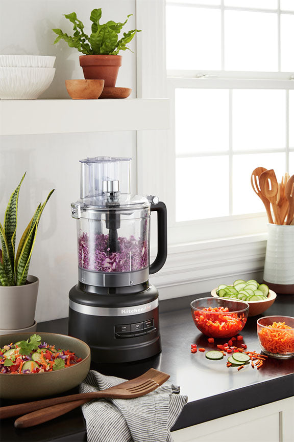 KitchenAid® Matte Black 13-Cup Food Processor with Dicing Kit - KFP1319BM
