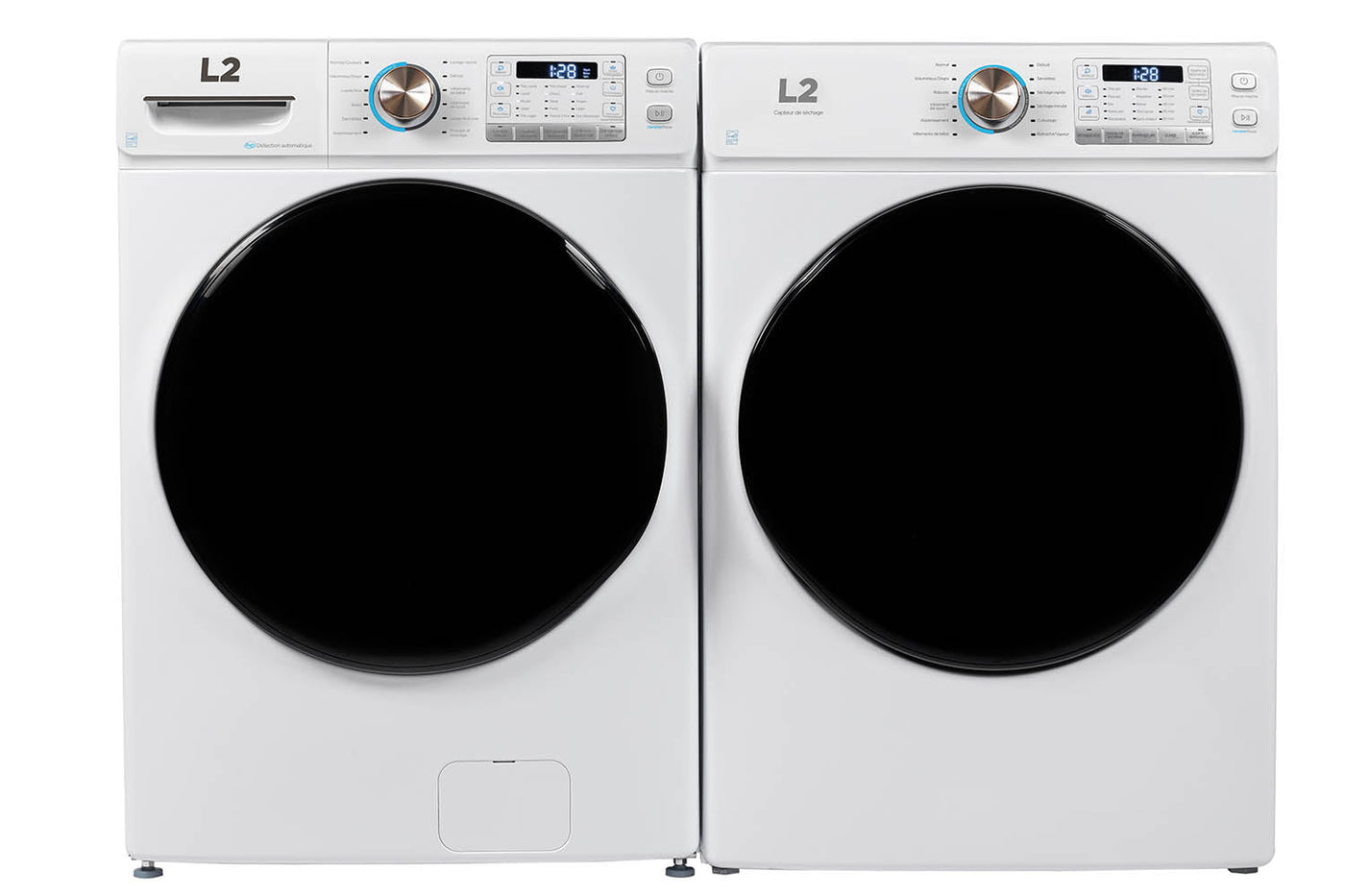 L2 White Electric Dryer with French Display (8.0 Cu. Ft) - LE52N3AWWFR