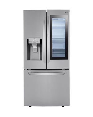 LG Smudge-Proof Stainless Steel 33" Standard Depth Instaview™ French Door Fridge with Craft Ice™(25 cu. ft) - LRFVS2503S