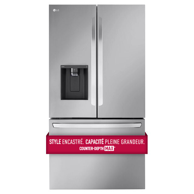 LG Réfrigérateur intelligent 26,0 pi³ avec porte à 2 battants à profondeur de comptoir MAX acier inoxydable LRFXC2606S--