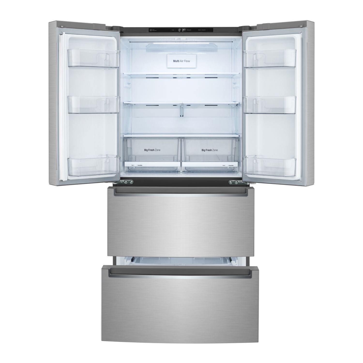 LG Smudge Resistant Stainless Steel 33" Counter Depth 4-Door Refrigerator (19 Cu.Ft.) - LRMNC1803S