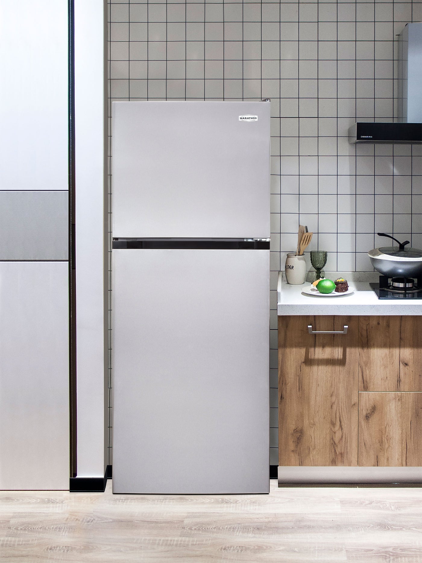 Marathon 23.4" Stainless Steel Top Mount Refrigerator (12.1 cu. ft.) - MFF123SS