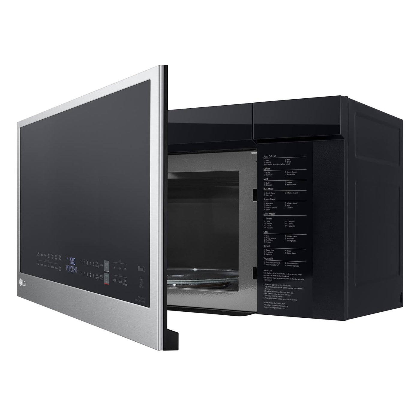 LG Smudge-Proof Stainless Steel Smart Wi-Fi Enabled Over-the-Range Microwave with EasyClean® (2.0 cu. ft.) - MVEL2033F
