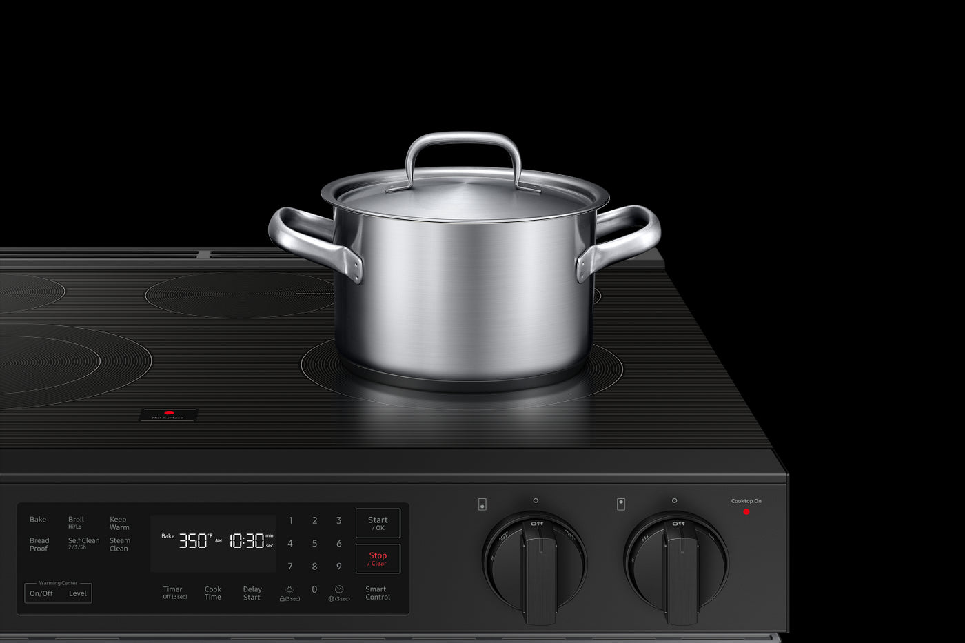 Samsung BESPOKE Stainless Steel 30" Thermal Slide In Electric Range (6.3cu.ft.) - NSE6DG8100SRAC