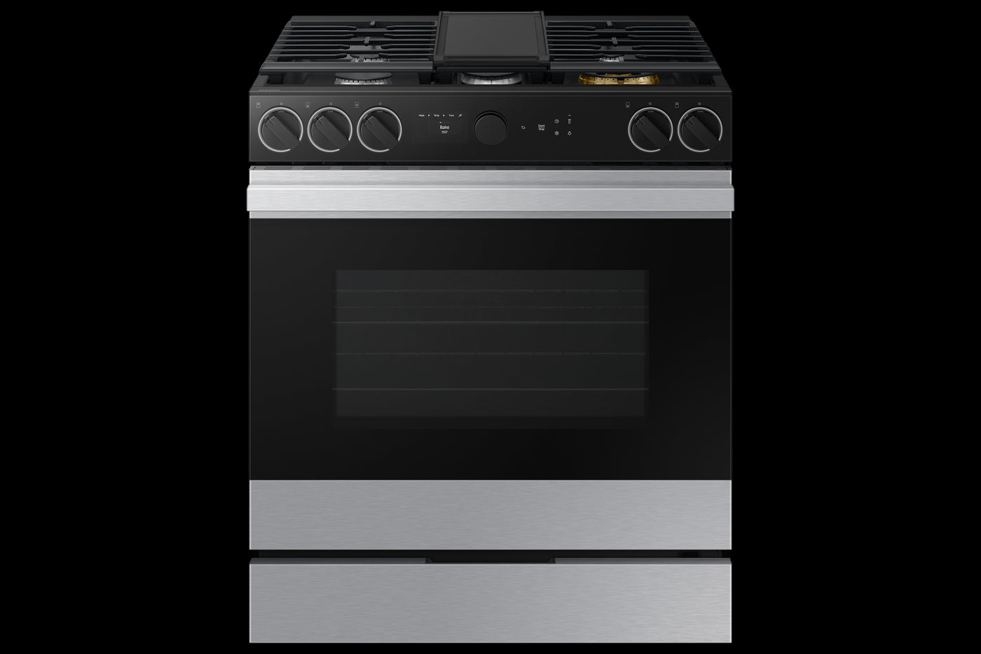 Samsung BESPOKE Stainless Steel 30" Gas True Convection Slide in Range with Oven Camera (6.0cu.ft) - NSG6DG8700SRAA