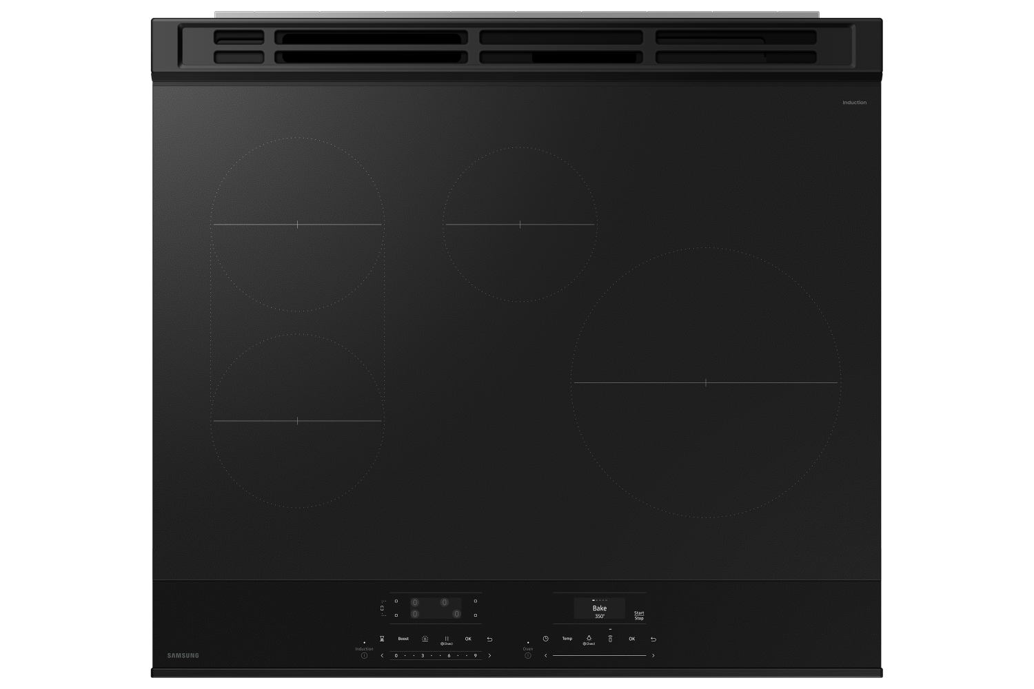 Samsung BESPOKE Stainless Steal True Convection Induction Slide in With Air Sous Vide (6.3cu.ft.) - NSI6DG9500SRAC