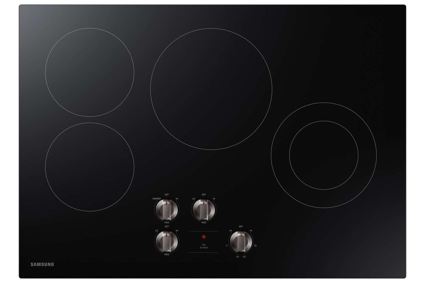 Samsung 5000 Series Stainless Steel Kitchen Package with Wall Oven, Electric Cooktop, and Hood Fan