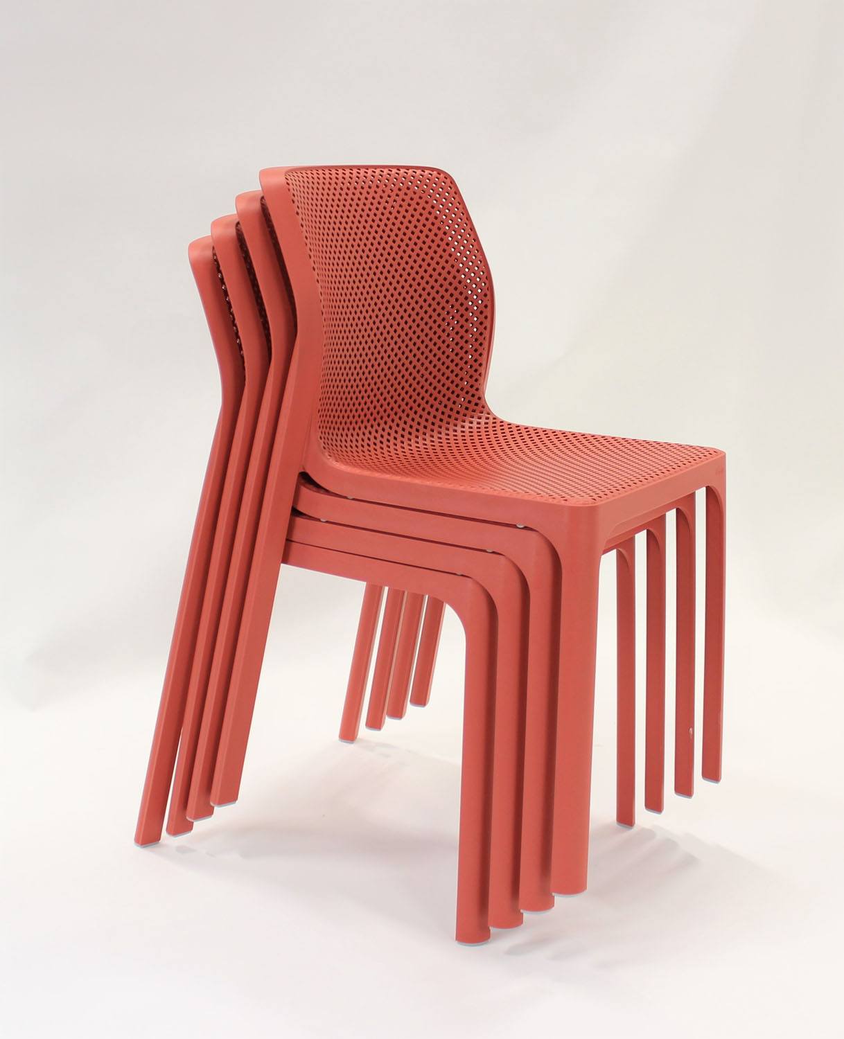 Nardi Bit Outdoor Dining Chair - Red (Set of 4)