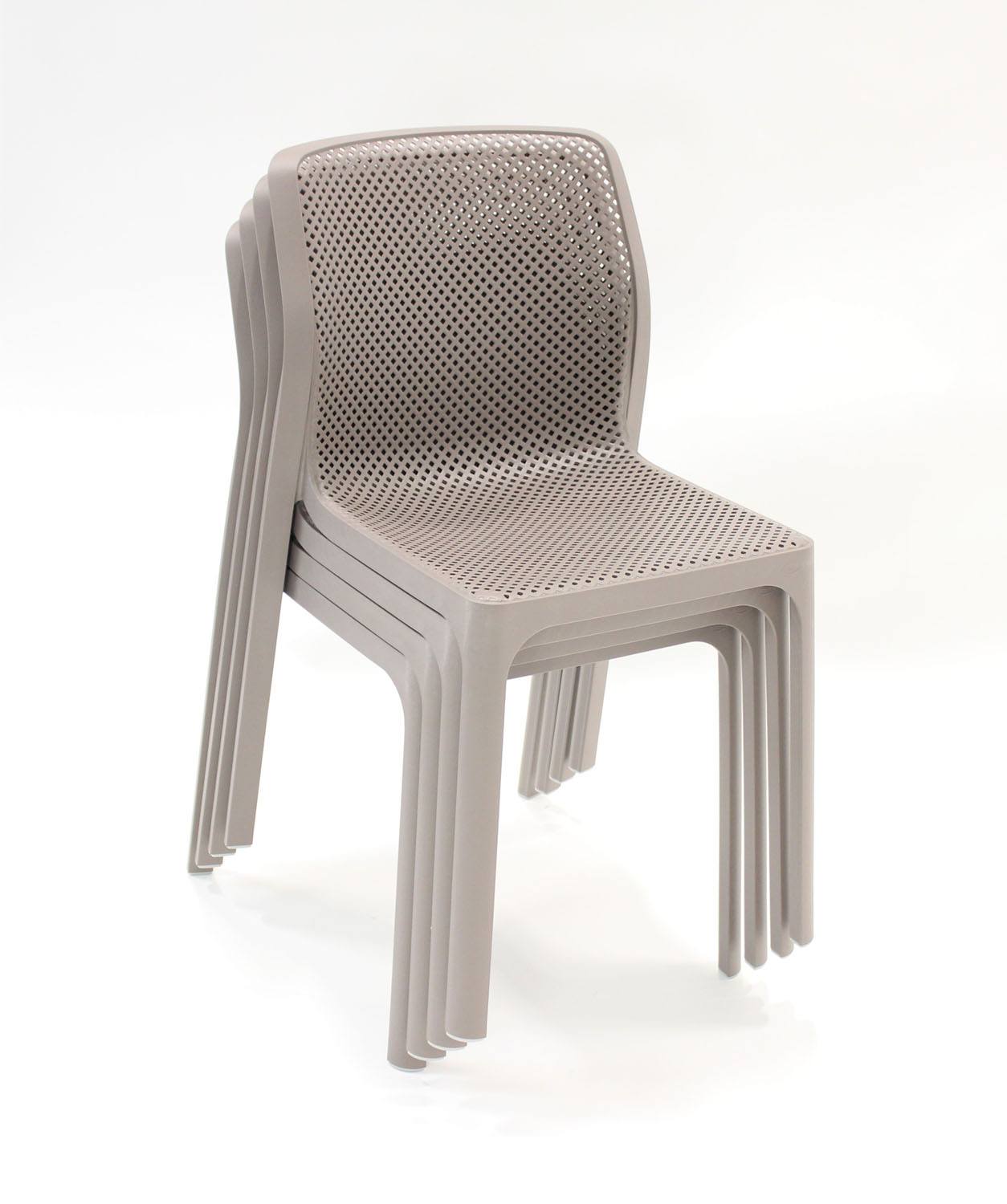 Nardi Bit Outdoor Dining Chair - Beige (Set of 4)
