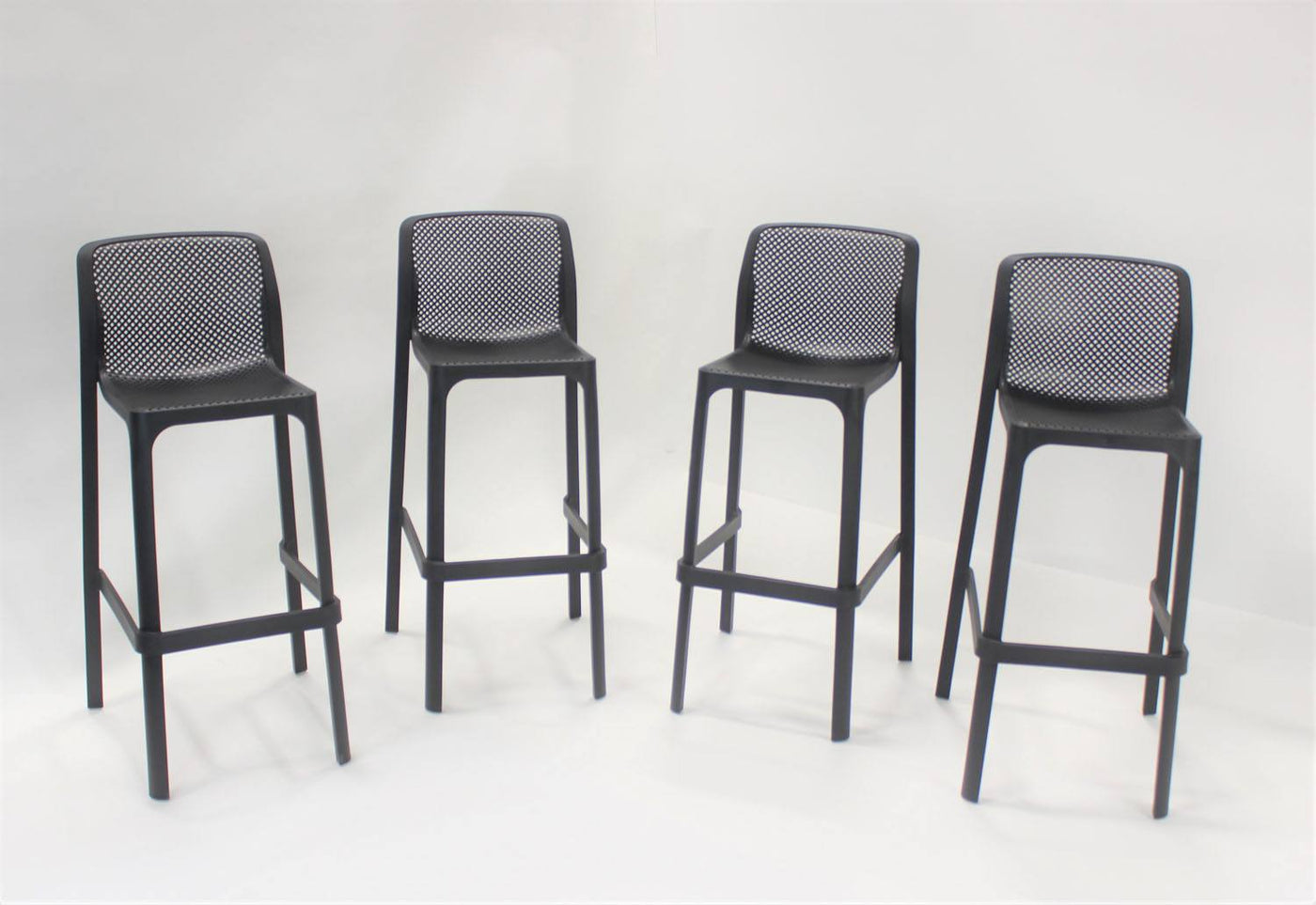 Nardi Net Outdoor Barstool - Black (Set of 4)
