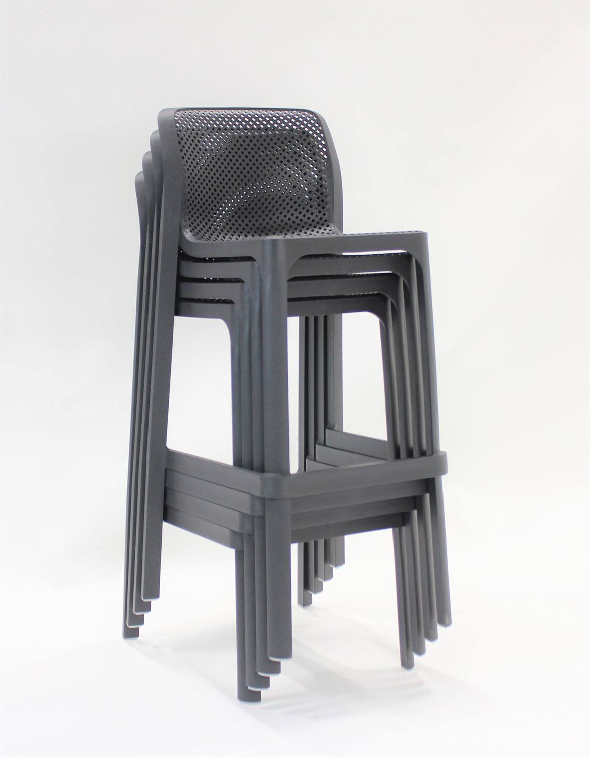 Nardi Net Outdoor Barstool - Black (Set of 4)