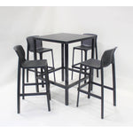 Nardi Net Outdoor Barstool - Black (Set of 4)