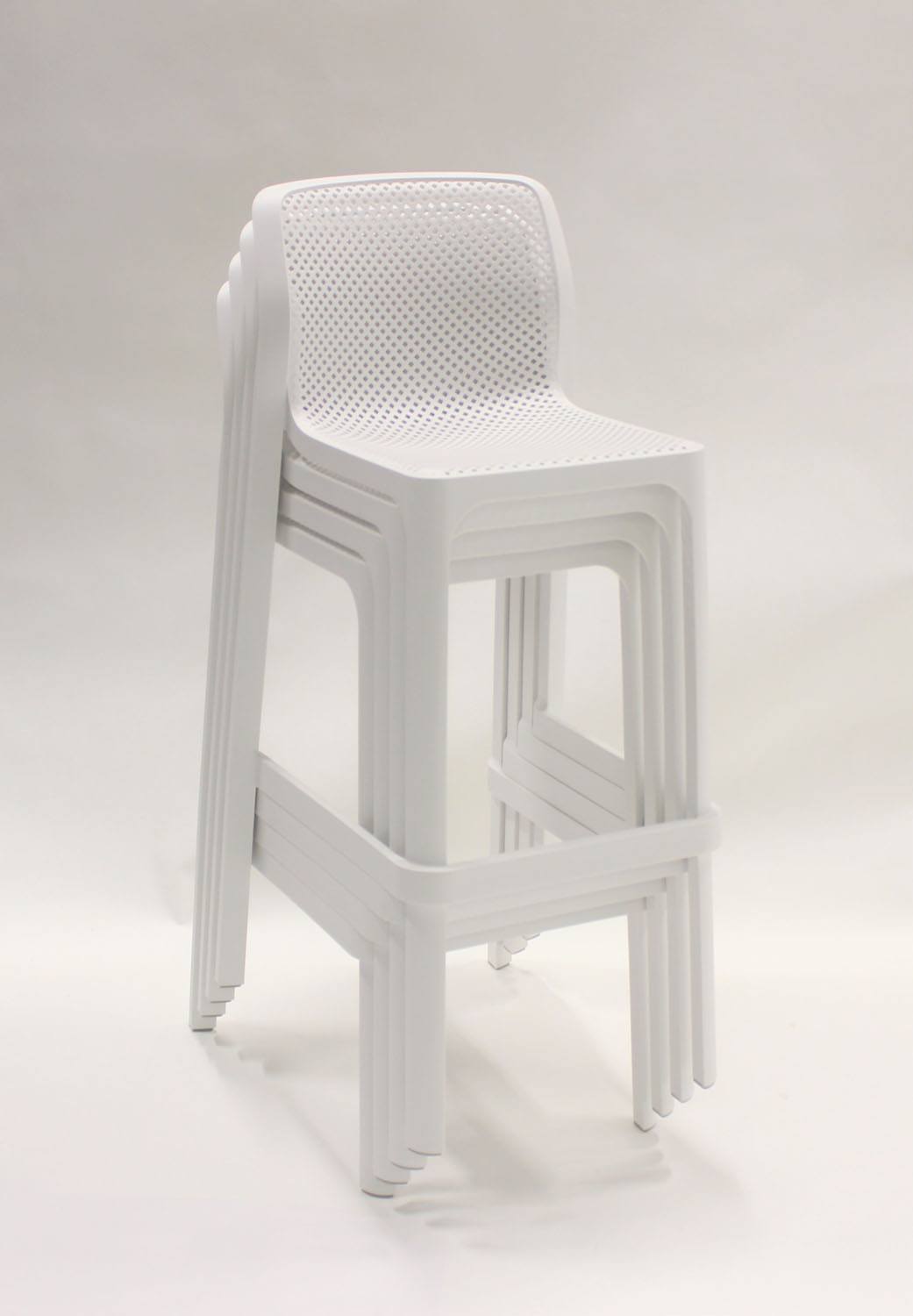 Nardi Net Outdoor Barstool - White (Set of 4)