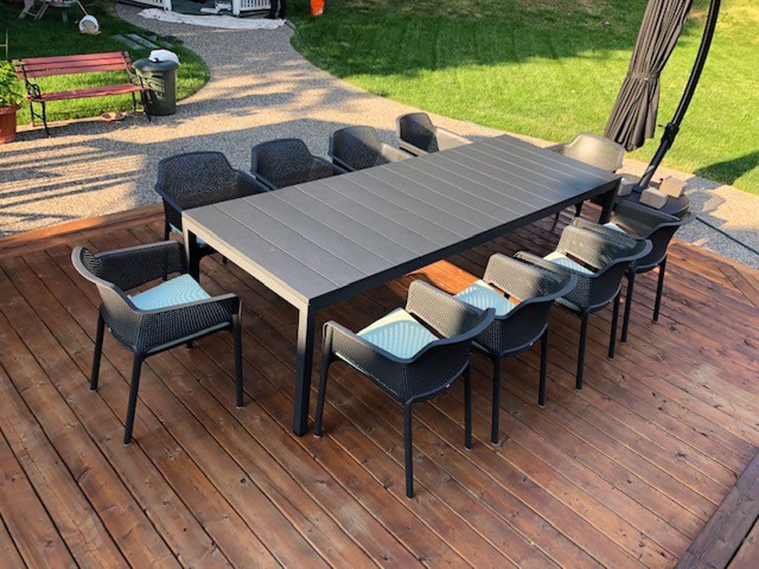 Nardi Rio 11-Piece Outdoor Extension Dining Package - Black