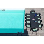 Nardi Rio 83"-110" Outdoor Extension Dining Table - Black