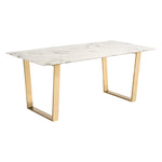 Nezahual 71" Dining Table - Stone/Gold