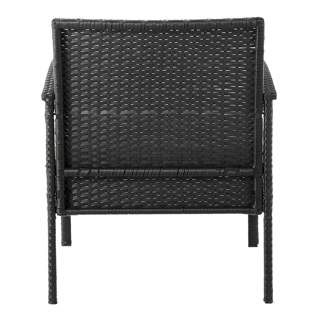 Austwell 3-Piece Outdoor Conversation Set - Black/Cream