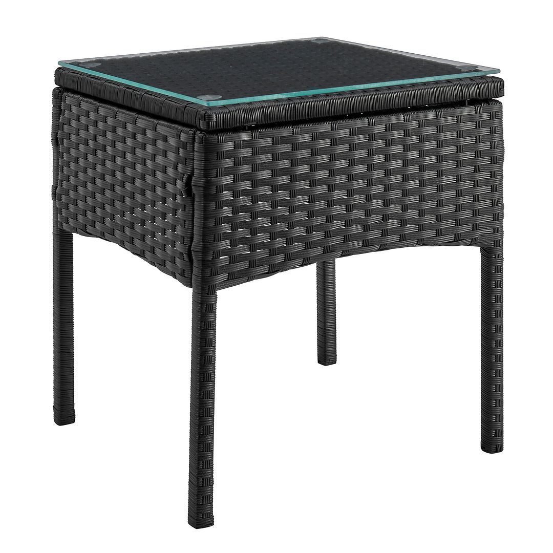 Austwell 3-Piece Outdoor Conversation Set - Black/Cream
