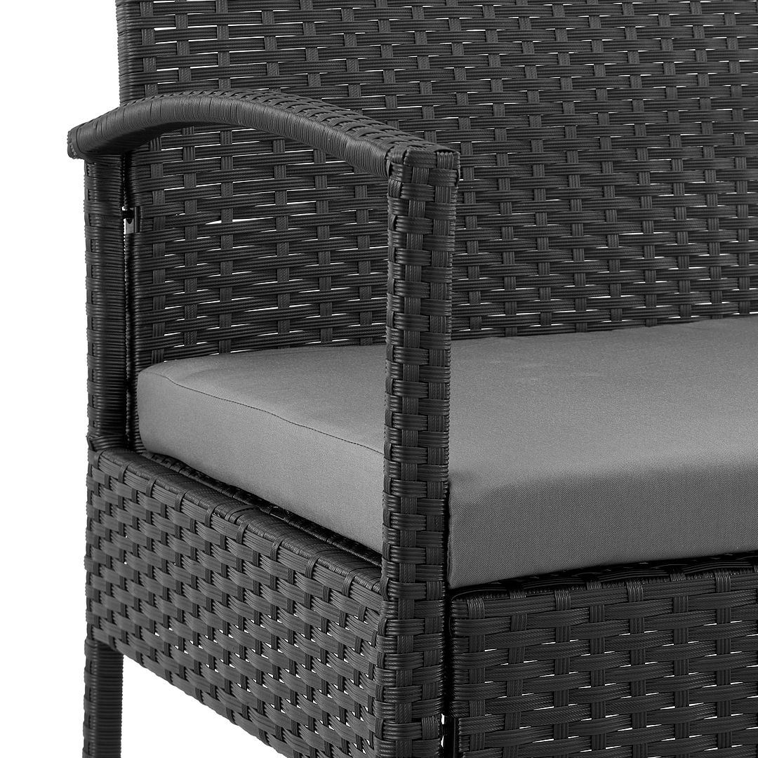 Austwell 3-Piece Outdoor Conversation Set - Black/Grey