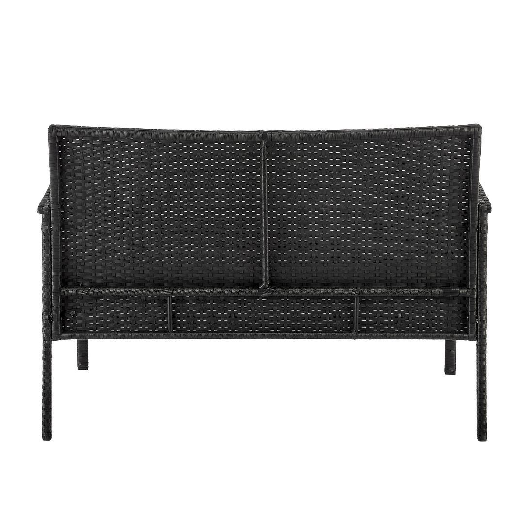 Austwell 4-Piece Outdoor Conversation Set - Black/Cream