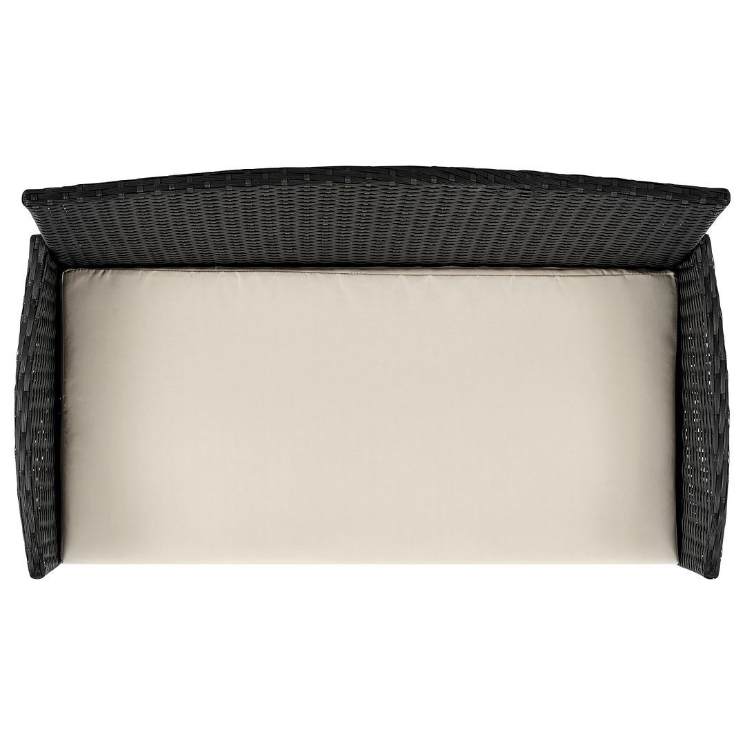 Lavaca 4-Piece Outdoor Conversation Set - Black/Cream