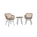 Copano 3-Piece Outdoor Conversation Set - Tan/Grey