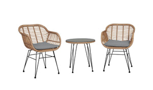 Copano 3-Piece Outdoor Conversation Set - Tan/Grey