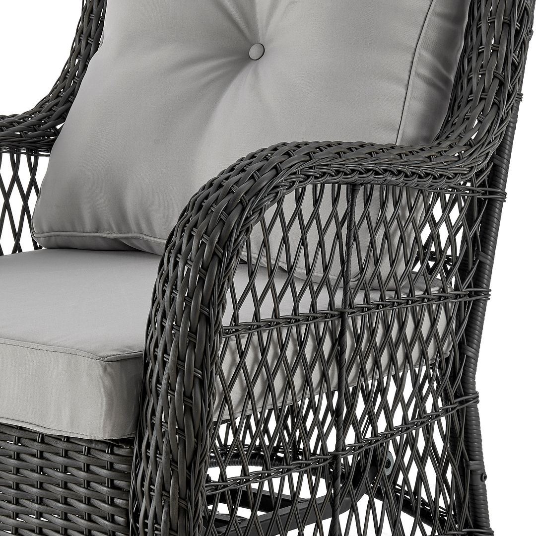 Cypremort Swivel 3-Piece Outdoor Conversation Set - Mixed Grey