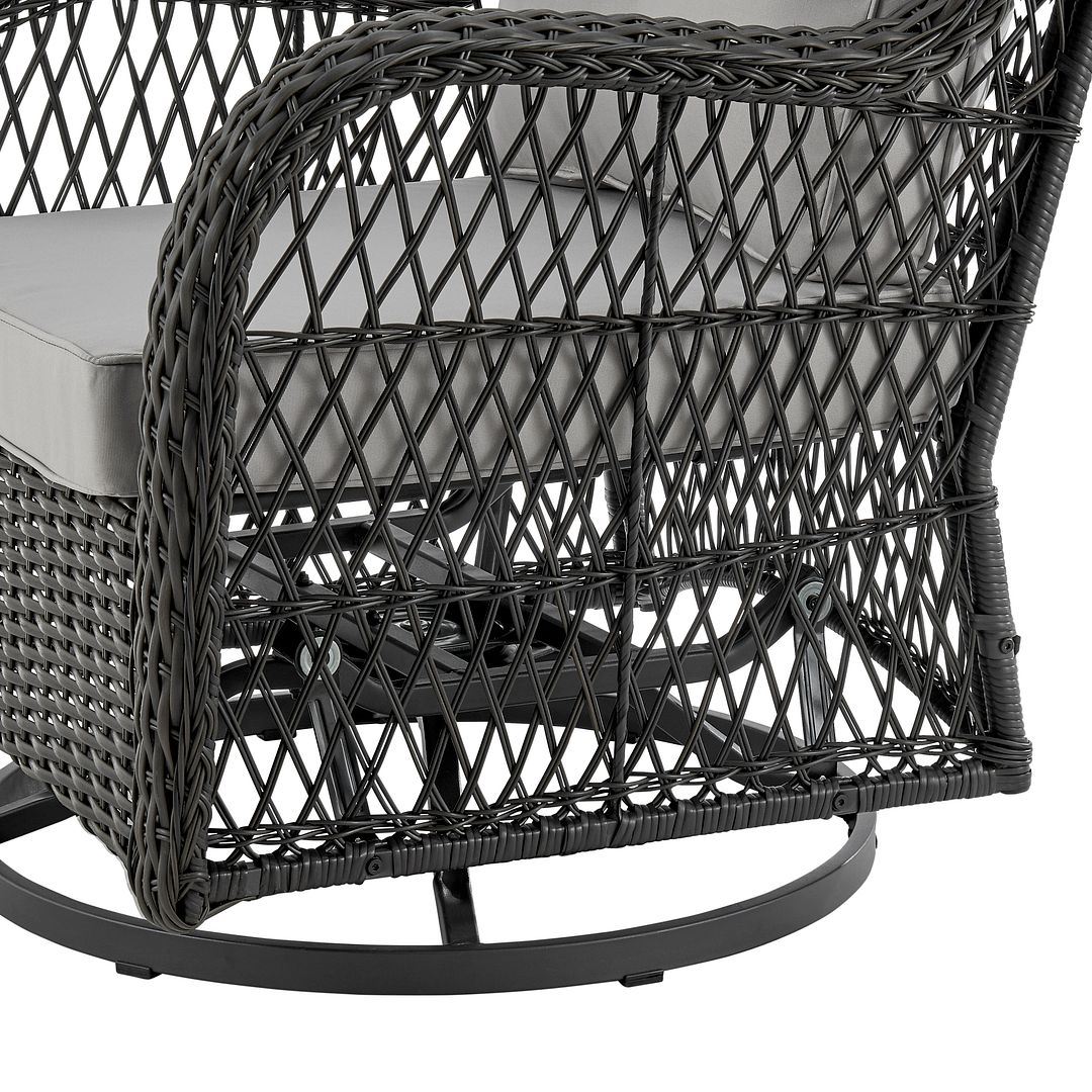 Cypremort Swivel 3-Piece Outdoor Conversation Set - Mixed Grey