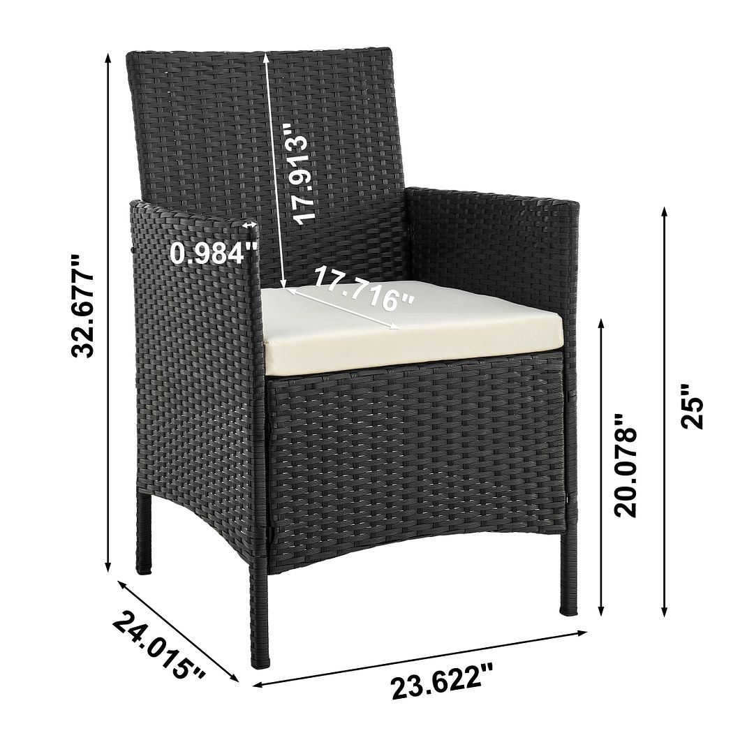 Lavaca 3-Piece Outdoor Conversation Set - Grey/Cream