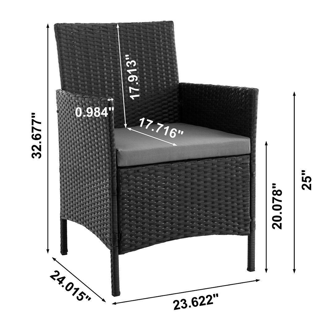 Lavaca 3-Piece Outdoor Conversation Set - Grey