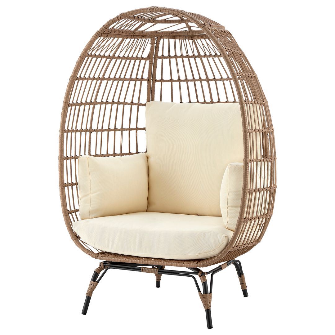 Baffin Indoor/Outdoor Egg Chair - Tan/Cream