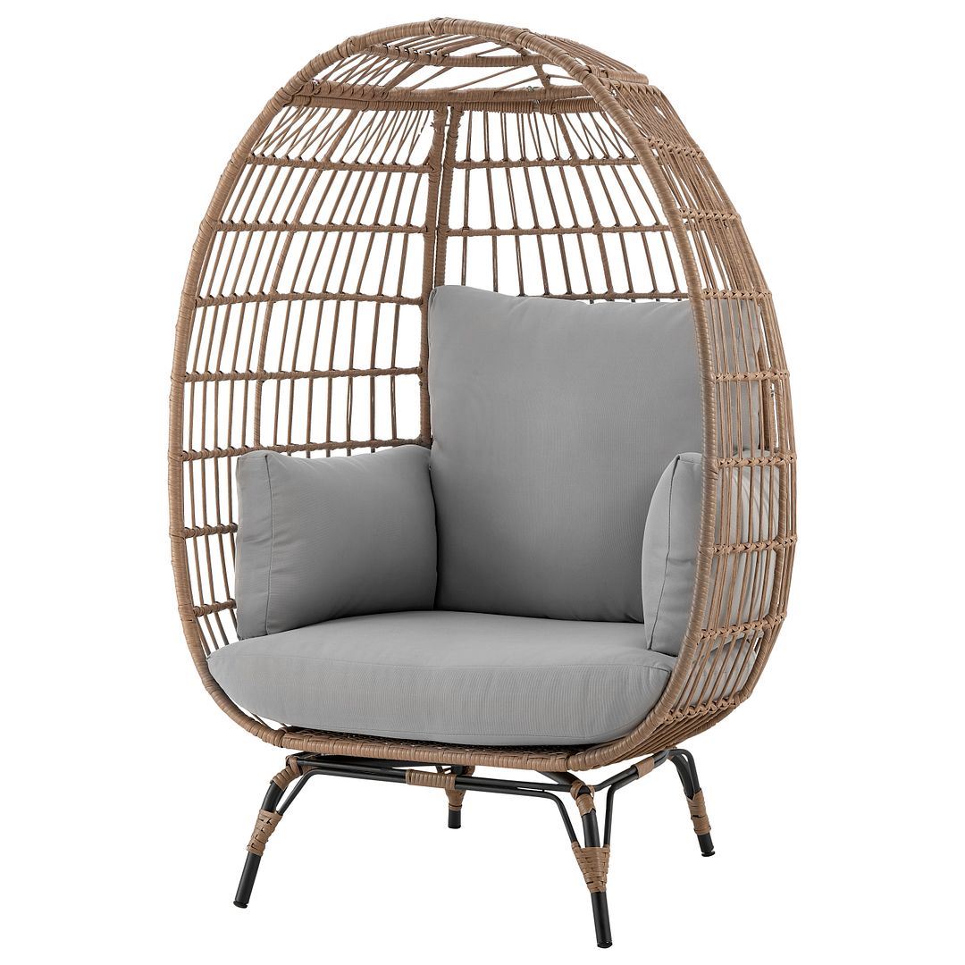 Baffin Indoor/Outdoor Egg Chair - Tan/Grey
