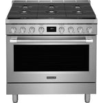 Frigidaire Professional Smudge-Proof Stainless Steel 36" Dual-Fuel Freestanding Range (4.4 Cu. Ft) - PCFD3670AF